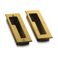 Flush Door Handle - 35×95×11mm - Brass,